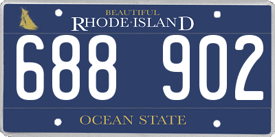 RI license plate 688902