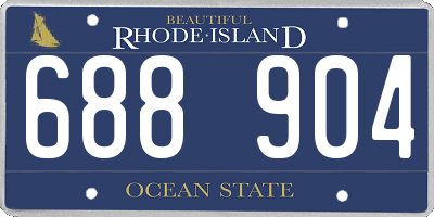 RI license plate 688904