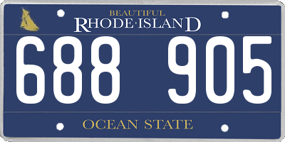 RI license plate 688905