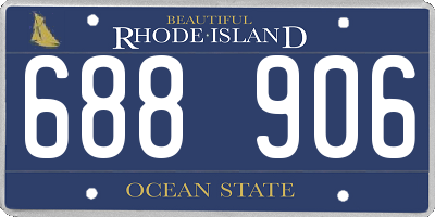 RI license plate 688906