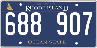 RI license plate 688907