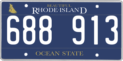 RI license plate 688913