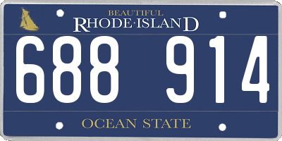 RI license plate 688914