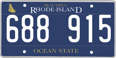RI license plate 688915