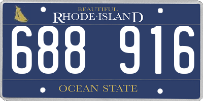 RI license plate 688916