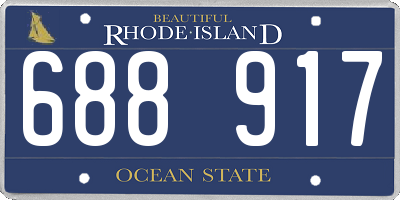 RI license plate 688917