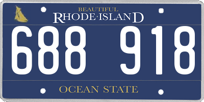 RI license plate 688918