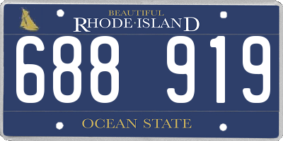 RI license plate 688919
