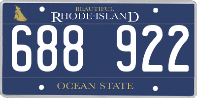 RI license plate 688922