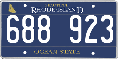 RI license plate 688923