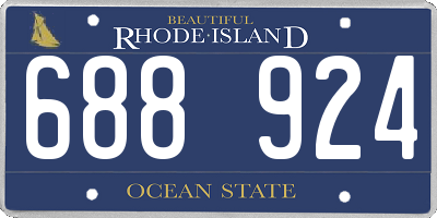 RI license plate 688924