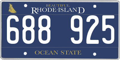 RI license plate 688925