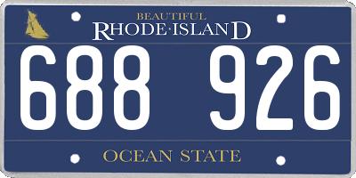 RI license plate 688926