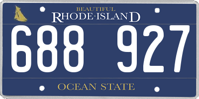 RI license plate 688927