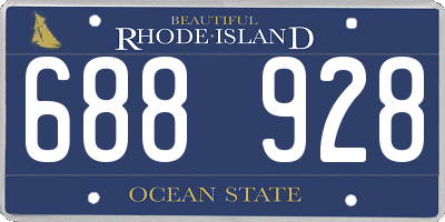 RI license plate 688928