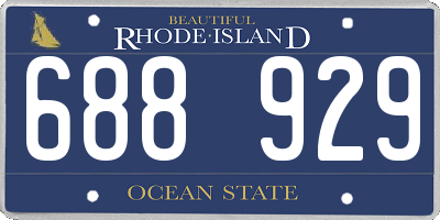 RI license plate 688929