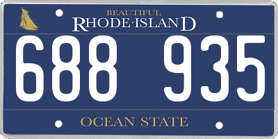 RI license plate 688935
