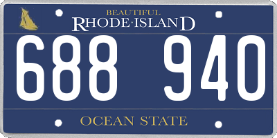 RI license plate 688940