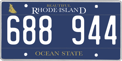 RI license plate 688944