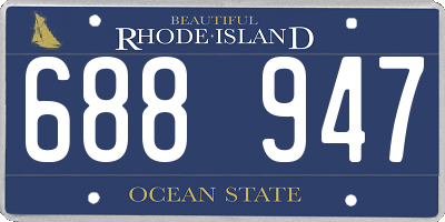 RI license plate 688947