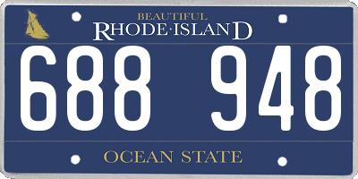 RI license plate 688948
