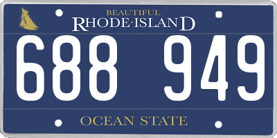 RI license plate 688949