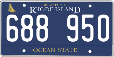 RI license plate 688950