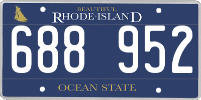 RI license plate 688952