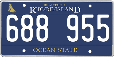 RI license plate 688955