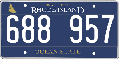 RI license plate 688957