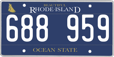 RI license plate 688959
