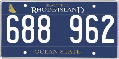 RI license plate 688962