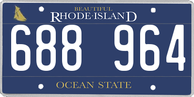 RI license plate 688964
