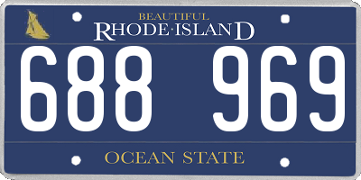 RI license plate 688969