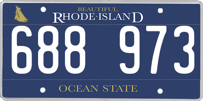 RI license plate 688973