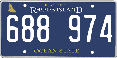 RI license plate 688974