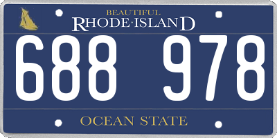 RI license plate 688978