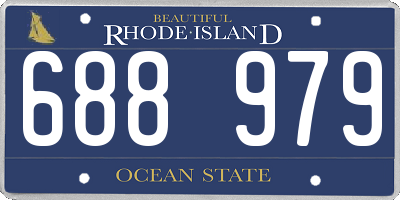 RI license plate 688979