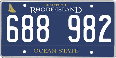 RI license plate 688982