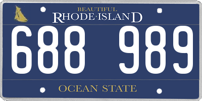 RI license plate 688989