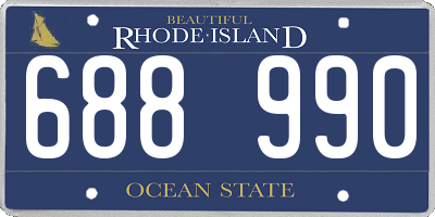 RI license plate 688990