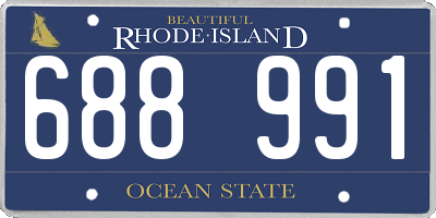 RI license plate 688991