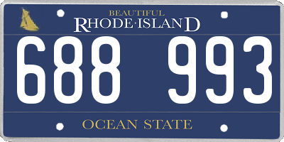 RI license plate 688993