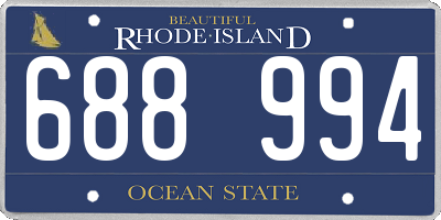 RI license plate 688994
