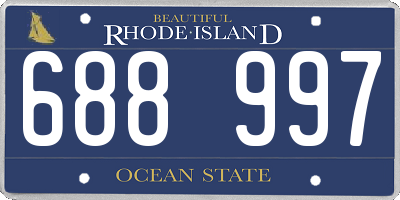 RI license plate 688997
