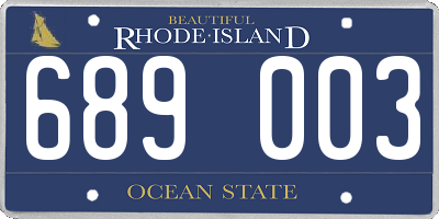 RI license plate 689003