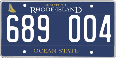 RI license plate 689004
