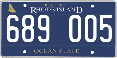 RI license plate 689005