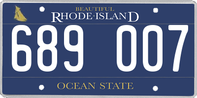 RI license plate 689007