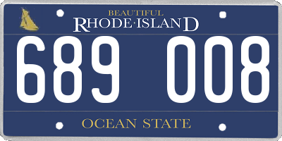 RI license plate 689008